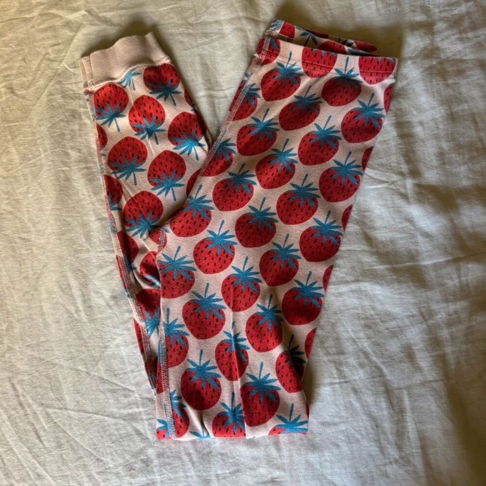 Hanna Andersson Whimsical Pink Red Blue Strawberry Cotton 14 Pajama Pants